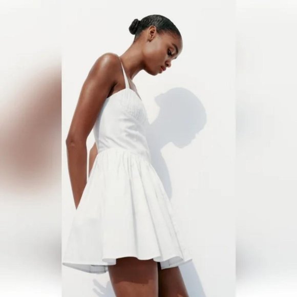 ZARA VOLUMINOUS SKIRT DRESS - Picture 4 of 8